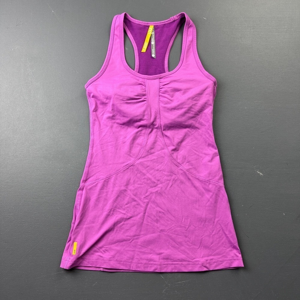 Lole Womens XS Pink Racerback Athletic Tank Top 4-Way Stretch Gym Yoga Training